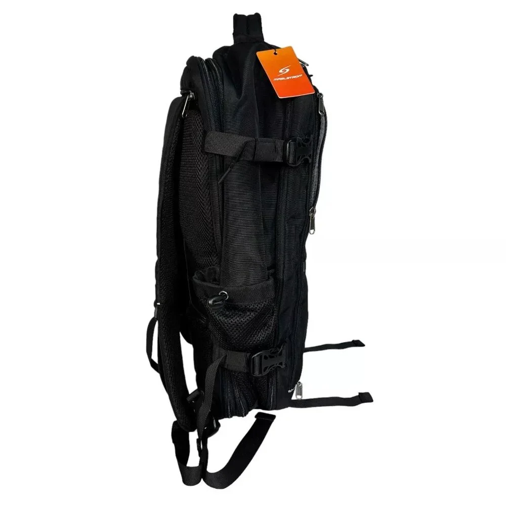Maelstrom KB-05 Unisex Black Nylon Adjustable Strap Travel Backpack - Picture 7 of 13